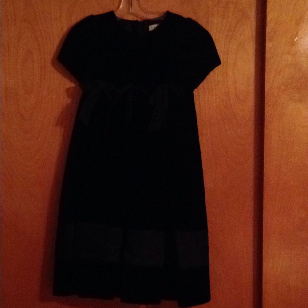 HELENA black velvet girl's dress.